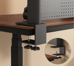 37" Clamp-on Pegboard with Accessories, No Drill Desk Shelf, 2-Tier Organizer with Hooks & Tray, Space Saving Storage Rack for Home Office & Dorm