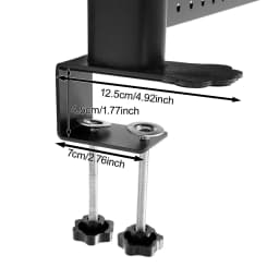 37" Clamp-on Pegboard with Accessories, No Drill Desk Shelf, 2-Tier Organizer with Hooks & Tray, Space Saving Storage Rack for Home Office & Dorm