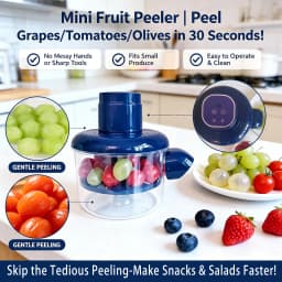 Home Use Automatic Electric Peeler, Automatic Electric Fruit and Vegetable Peeling Machine, Fruit and Vegetable Peeling Device. Compact and Sturdy Design, Durable Plastic Material. Perfect for Home Cooks.