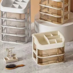 3-5 Layers Multi-Purpose Drawer Storage Cabinet, Dresser With Drawer Cosmetic Storage Box - Spacious Storage Space, Can Store Skin Care Products, Brushes, Eye Shadow, Lotion, Lipstick, Nail Polish - Very Suitable For Dresser, Bathroom, Bedroom And Dresser