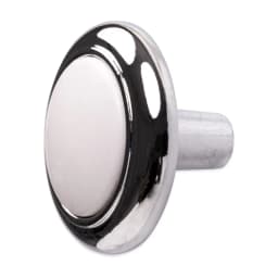 1-1/4" (32mm) (2.2oz) Classic Cabinet Knob, Chrome and White, 2 Pack