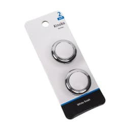 1-1/4" (32mm) (2.2oz) Classic Cabinet Knob, Chrome and White, 2 Pack
