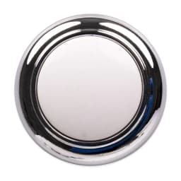 1-1/4" (32mm) (2.2oz) Classic Cabinet Knob, Chrome and White, 2 Pack
