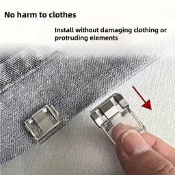 1-20pcs Multi-Function Leg Edge Clips Invisible Trouser Legs Fixing Clips for Instant Shortening,Transparent and Decorative