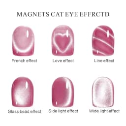 3 in 1 Cat Eye Nail Magnetic Stick Love Heart Snake Pattern French Cat Eye Nail Magnet UV Gel Polish Effect Manicure Design Tool