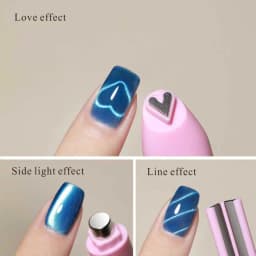 3 in 1 Cat Eye Nail Magnetic Stick Love Heart Snake Pattern French Cat Eye Nail Magnet UV Gel Polish Effect Manicure Design Tool