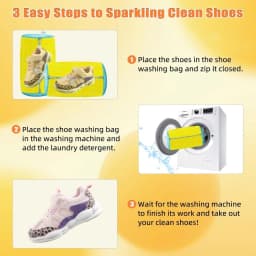 Shoe Washing Machine Bag – Laundry Mesh Bag for Washer & Dryer – Yellow