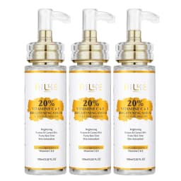 AILKE Vitamin C Set, Reduce Dark Spots, with Lightening Body Lotion, Even Tone Face Cream, Whitening Serum, Brightening Soap