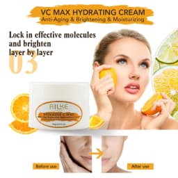 AILKE Vitamin C Set, Reduce Dark Spots, with Lightening Body Lotion, Even Tone Face Cream, Whitening Serum, Brightening Soap