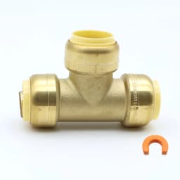 KING SMART 3/4" Push Fit * 3/4" Push Fit * 3/4" Push Fit Fitting TEE; 2Pcs/Case; 80510