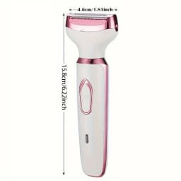 4-in-1 Painless Razor for Women] 4-in-1 Rechargeable Electric Razor for Women - Face, Nose, Legs, Underarm, Bikini Trimmer - Wet