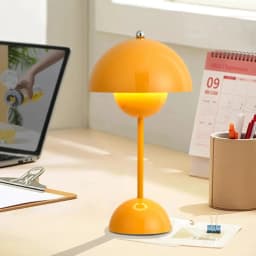Mushroom Flower Bud LED Rechargeable Table Lamps Modern Desk Lamp Touch Night Light Dimmable Restaurant Cafe Bedroom Decor