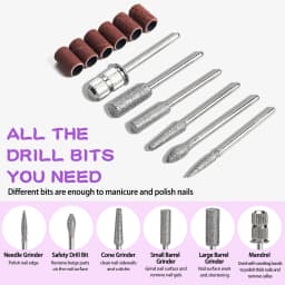 High Speed 45000RPM Electric Portable Nail Drill Bits Full Nail Equipments Sets for Nail Arts Salon