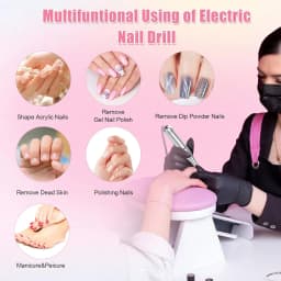 High Speed 45000RPM Electric Portable Nail Drill Bits Full Nail Equipments Sets for Nail Arts Salon