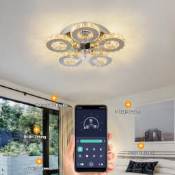 LED Ceiling Fan Lamp Chandelier Retractable Blades Pendant Fan Light Modern Decor Lustre Fixture Living Dining Room Chandelier
