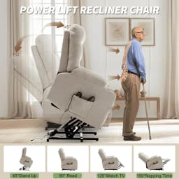 Power Recliner Chair with Massage and Heating, Electric Recliner Chair for Elderly and Adults, Power Lift Recliner with Remote C