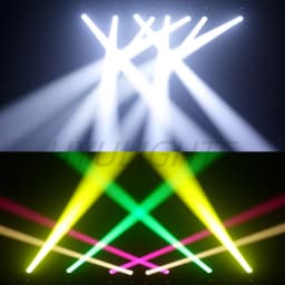 LED 180W Moving Head Light Beam&Spot& Zoom 24 Rotating Prisms 14 Gobos 11Color Wheel &Rainbow Effect 6 Discharge -Lens DJ Stage
