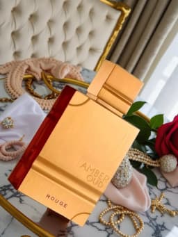 Al Haramain Amber Oud Rouge Eau De Parfum 60ml Single Bottle Sweet Amber Woody Scent Long Lasting Holiday Gift for Men Women