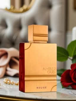 Al Haramain Amber Oud Rouge Eau De Parfum 60ml Single Bottle Sweet Amber Woody Scent Long Lasting Holiday Gift for Men Women