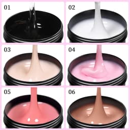 PUENTE 4Pcs/set 100g Big Volume Creamy Extension Nail Gel Clear White Pink Colors Building Gel Soak Off UV Nail Art Varnish Kit