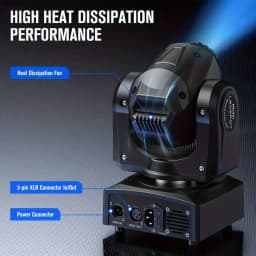 2PCS 80W Professional Stage Lights DMX512 Party DJ Disco Lights Pattern Moving Head Lights Sound-Activated Atmosphere Lights
