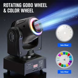 2PCS 80W Professional Stage Lights DMX512 Party DJ Disco Lights Pattern Moving Head Lights Sound-Activated Atmosphere Lights