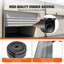 Garage Door Seals Bottom Rubber U Shape +O Ring Combination Garage Door Weather Stripping with Pre-drilled Aluminum Track Retai