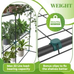 JHK 56-Inch Portable Walk-In Greenhouse with Shelf Transparent Multi-Tier Plant Growing Rack for Indoor and Outdoor Garden Patio
