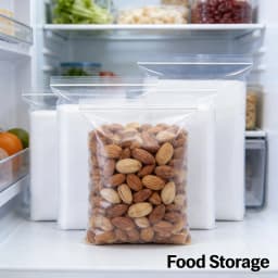 Leak Proof Bags Transparent Reusable Storage Freezer Airtight Seal for Food Fruit Veggie