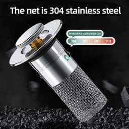 2PCS Washbasin Leak Plug, Stainless Steel Odor Proof Bouncing Core, Press Type Sink Drain, Universal Accessory for Washbasin