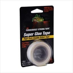 Double Sided Super Glue Tape - Clear, 0.75 in. x 5 yd.