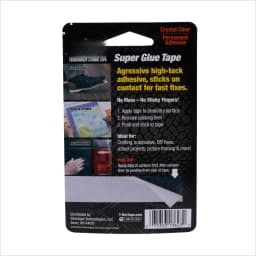 Double Sided Super Glue Tape - Clear, 0.75 in. x 5 yd.