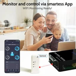 ECGSOLAX 4KW Hybrid Solar Inverter 24V 110V/120V Pure Sine Wave MPPT 150A Solar Charger Inverter Charger With LCD Touch Screen Off‑Grid Solar Power System