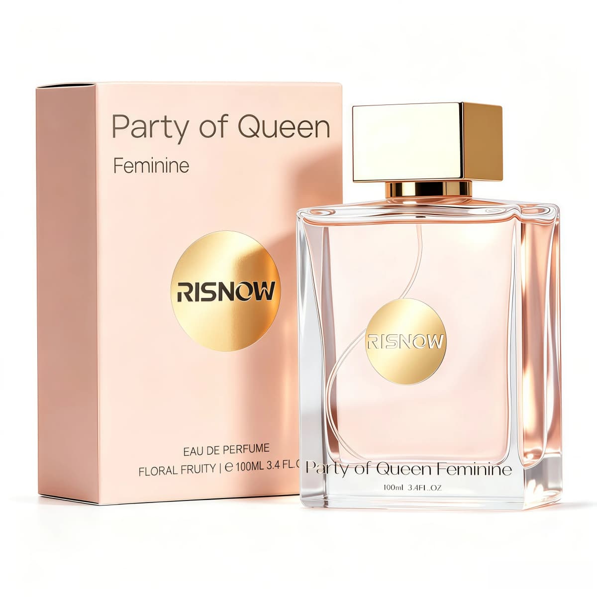 RISNOW Fruity Floral Fragrance 3.4 oz 100ml for WoMen - Party of Queen Feminine with Orange Rose Patchouli Vanilla Long-Lasting Luxury Arabian WoMen's Perfume
