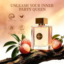 RISNOW Fruity Floral Fragrance 3.4 oz 100ml for WoMen - Party of Queen Feminine with Orange Rose Patchouli Vanilla Long-Lasting Luxury Arabian WoMen's Perfume