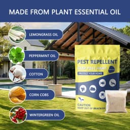 Pest Repellent Pouches, Pest Control Pouches, Rodent Repellent, Rat Deterrent,Mouse Repellent, Mice Repellent, Pest Repellent, Effectively Repel Rodents, Mosquito, Bats, Lizards, Spiders, Ants, Moths, Roaches, Silverfish-20