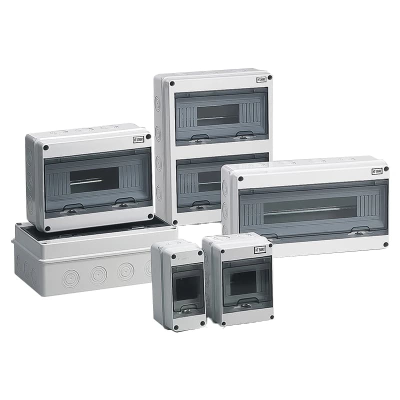 HT Series Junction Box 2/3/5/8/12/15/18/24WAY PC Plastic Outdoor Electrical IP65 Waterproof Distribution Box switch box
