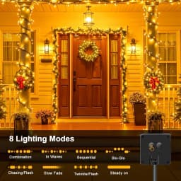 2/4/6 Pack Independence Day Patriotic Solar Lights, 90Lm IP65, American Flag Stake Light & Red White Blue Solar String Lights, for 4Th of July Memorial Day Veterans Day Decor