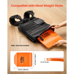 SucceBuy Curved Weight Vest Plates 5.75/8.75 LB Pairs Steel Tactical Weighted Plates for Vest for Strength Endurance Training
