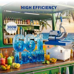 750LBS/H Commercial Ice Shaver Crusher, 4 Stainless Steel Blades 2000RPM, 350W Snow Cone Machine with 2LBS Ice Box Capacity, Electric Shaved Ice Maker for Home & Commercial Bar Cafe Party