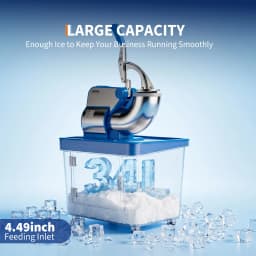 750LBS/H Commercial Ice Shaver Crusher, 4 Stainless Steel Blades 2000RPM, 350W Snow Cone Machine with 2LBS Ice Box Capacity, Electric Shaved Ice Maker for Home & Commercial Bar Cafe Party