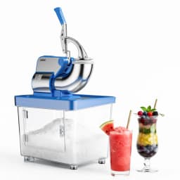 750LBS/H Commercial Ice Shaver Crusher, 4 Stainless Steel Blades 2000RPM, 350W Snow Cone Machine with 2LBS Ice Box Capacity, Electric Shaved Ice Maker for Home & Commercial Bar Cafe Party