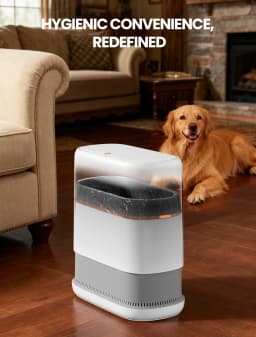 Joybos 3.3 Gallon Slim Trash Can For Bathroom, Auto-Bagging & One-Press Lid, 12.5L Large Waste Bin For Narrow Gap, Modern Hands-Free Garbage Pail For Bedroom Office