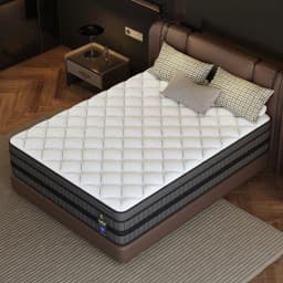 12inch Mattress in Twin, Full, Queen, And King Sizes - Ergonomically Designed, Medium Firm Hybrid Mattress, Cooling, Motion Isolation, Certipur- - for Pressure Relief And Comfort,Box-Packed for Bedrooms, Guest Rooms And Hotels