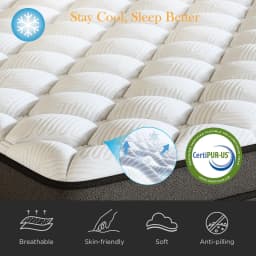 12inch Mattress in Twin, Full, Queen, And King Sizes - Ergonomically Designed, Medium Firm Hybrid Mattress, Cooling, Motion Isolation, Certipur- - for Pressure Relief And Comfort,Box-Packed for Bedrooms, Guest Rooms And Hotels