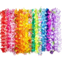 36/60 Pcs set Counts Hawaiian Leis Bulk Tropical Flower Lei Beach Party Favors Decoration Birthday Party Supplies Gift