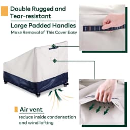 2 Pack Outdoor Chair Covers 100% Waterproof Patio Furniture Covers Protector 600D Oxford Heavy Duty Lawn Garden Furniture Cover
