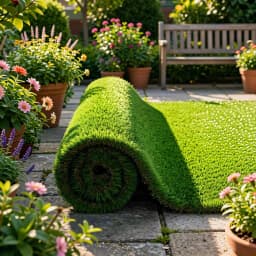 3FTX10FT Outdoor Artificial Grass Rug, Thick Fake Grass Roll Patio Balcony Garden Lawn Dog Turf Drain Mat 1.38" Pile Height