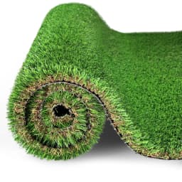 3FTX10FT Outdoor Artificial Grass Rug, Thick Fake Grass Roll Patio Balcony Garden Lawn Dog Turf Drain Mat 1.38" Pile Height