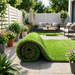3FTX10FT Outdoor Artificial Grass Rug, Thick Fake Grass Roll Patio Balcony Garden Lawn Dog Turf Drain Mat 1.38" Pile Height